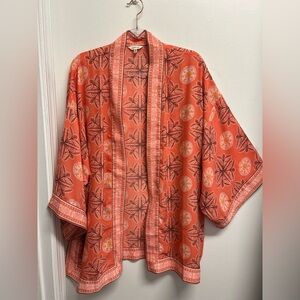 Max Studio Orange Floral Swim Coverup